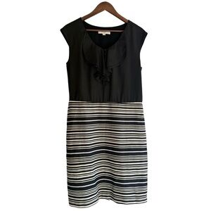 LOFT Sheath Dress Career Office Sleeveless Business Knee Black Flattering Sz 10